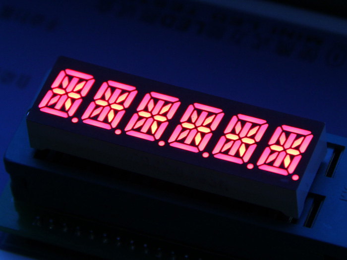 SeeedStudio Six Alphanumeric 14 Segment LED - Red [SKU: 104990117] ( 6자리 14세그먼트 LED - 레드 )